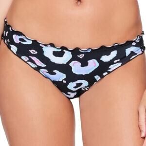 Salt+Cove Leopard print ruched bikini swim bottom